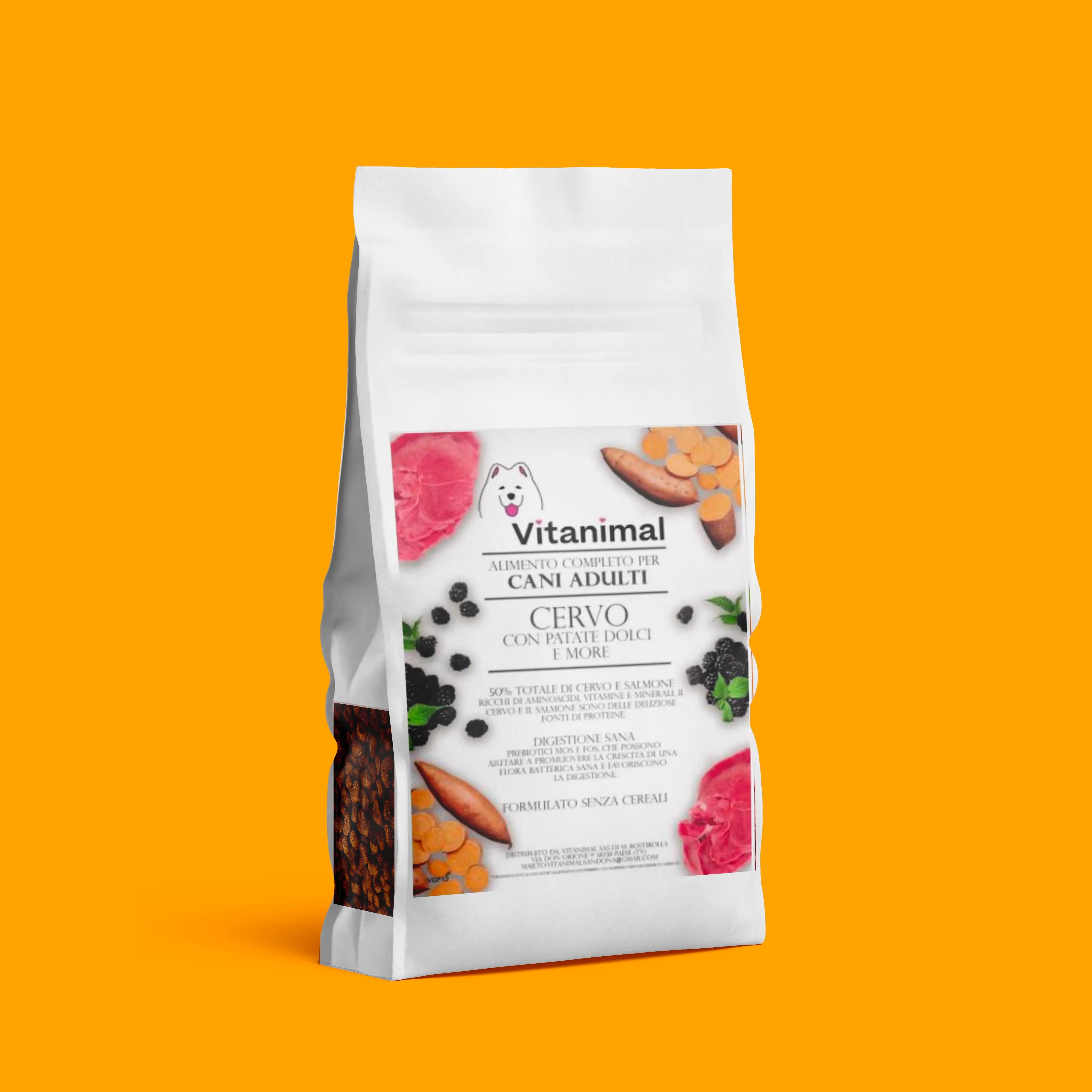 Crocchette gusto Cervo con patate dolci e More – Cane Adulto