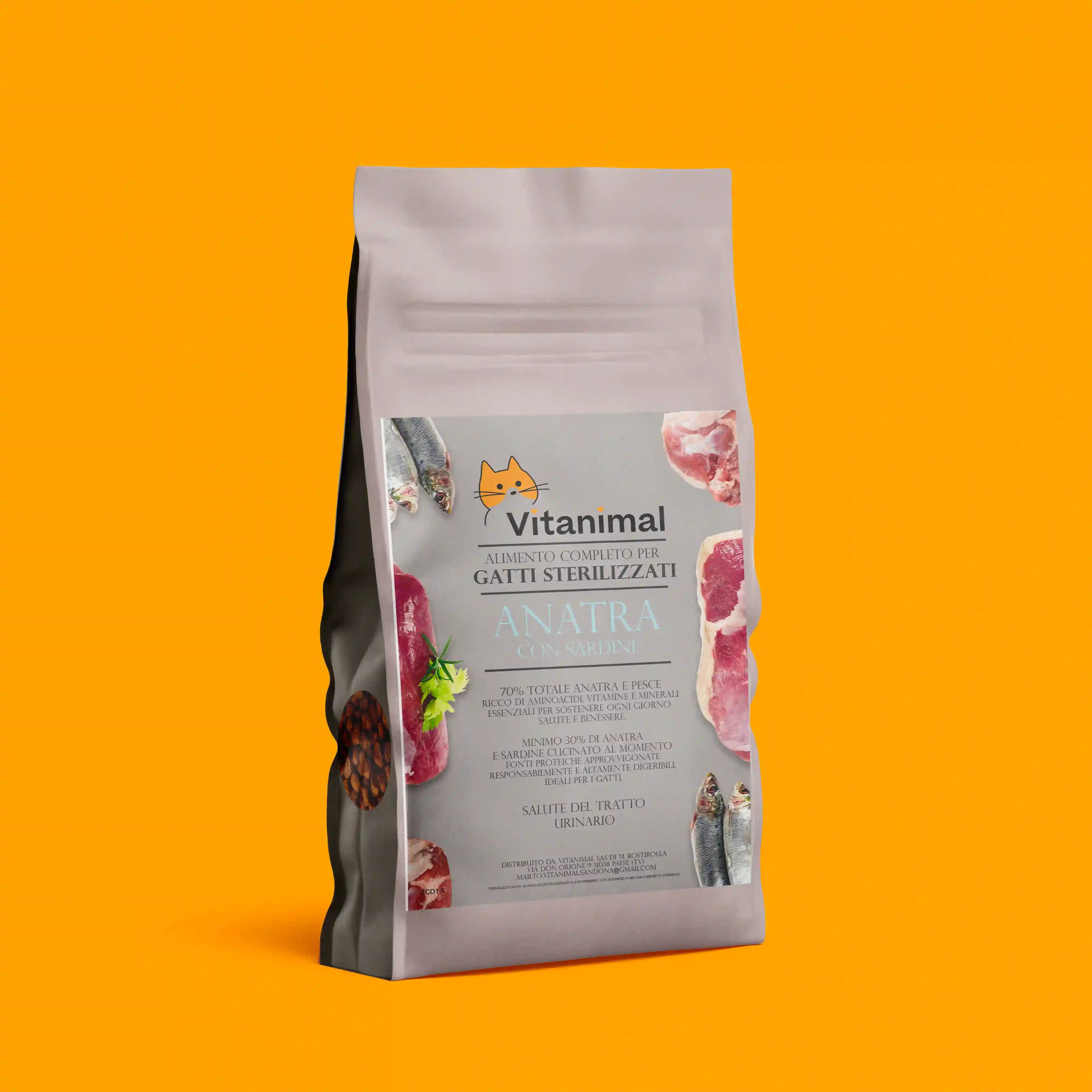 Croccantini gusto Anatra con Sardine – Gatti Sterilizzati