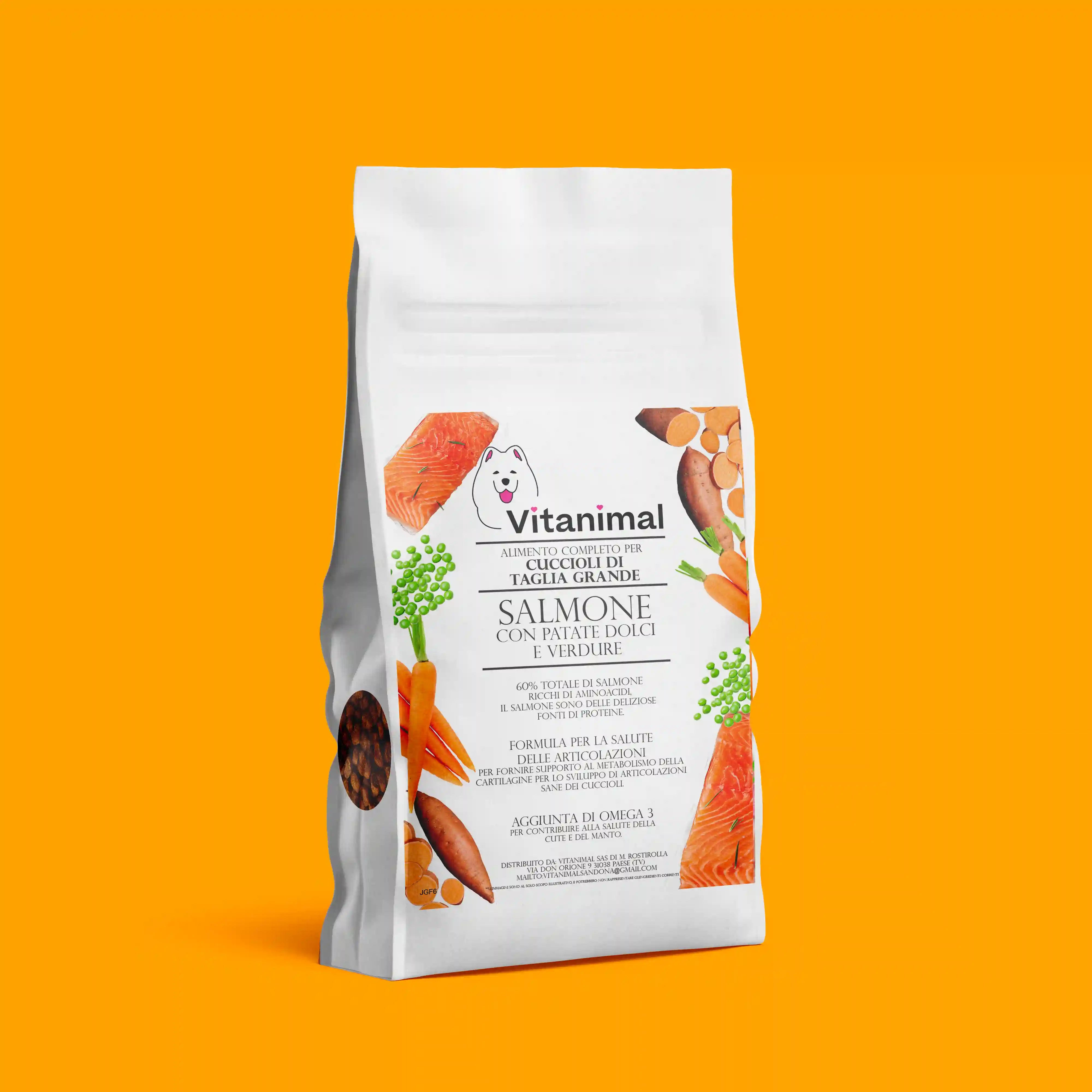 Salmone con patate dolci e verdure – Cucciolo taglia grande